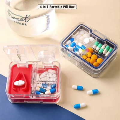 4 in 1 Portable Pill Box